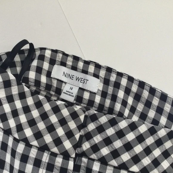 Nine West Black & White Dressy Pants (14) - Picture 1 of 5
